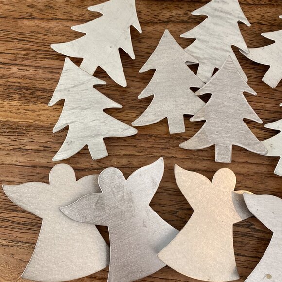 20 Silver Colored Holiday Metal Cutouts for your Holiday Project - Picture 5 of 13